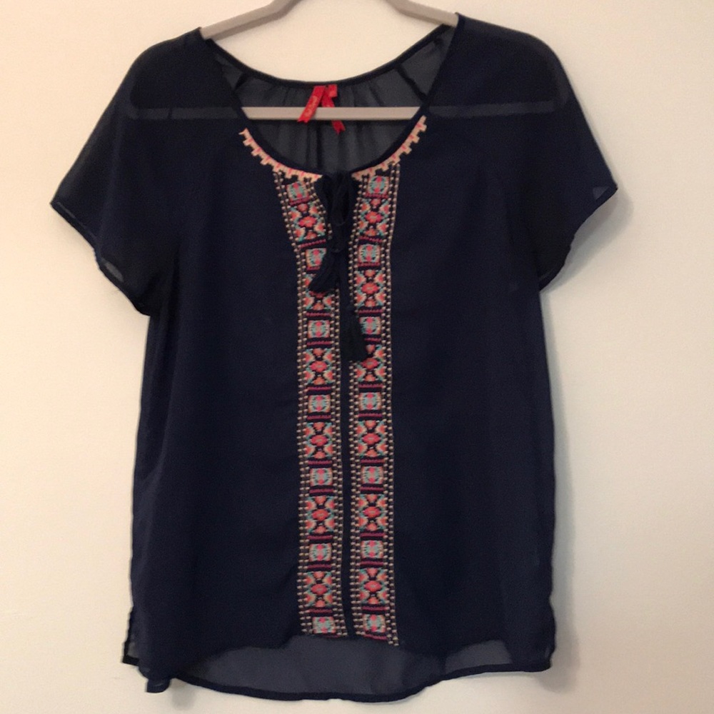 3 for $25! Red Camel Sheer Blouse